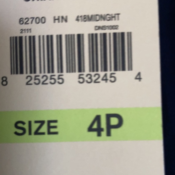 Emaline navy blue pull on pant with stretch design detail at hemline 4P - Picture 11 of 13